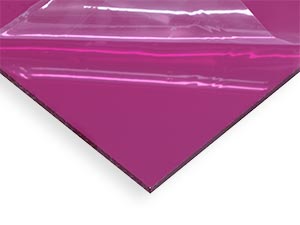 12 x 20 Pink Extruded Mirror Acrylic Sheet