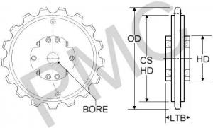 SPROCKETS - WATER TREATMENT - CS720S SPLIT CHAIN SAVER | CHAIN PITCH 6 - ROLLER DIA 1 7/16
