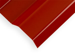 Red Brick Corrugated Polycarbonate | 3 Corrugation Width